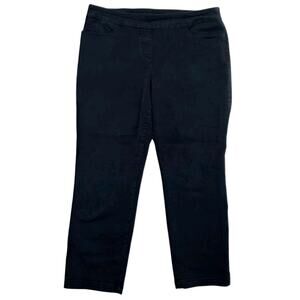 Napa Valley Womens Navy Pants Casual Super Stretch Size 16P Short Pull On